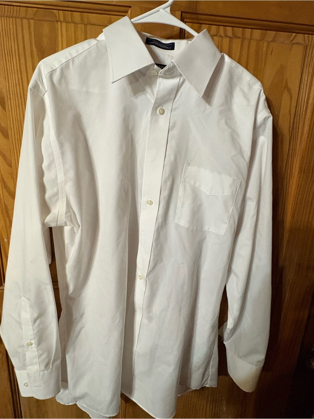Stafford White Long-Sleeve Dress Shirt